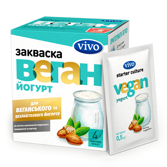 Веган йогурт VIVO (4 пакета)